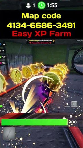 🔥 EASY XP FARM 🎯 FORTNITE 🔥 4134-6686-3491 🔥 How to level up fast in Fortnite