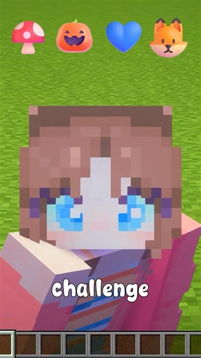 Minecraft Emoji Build Challenge 🍄🎃💙🦊