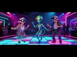 Galaxy Party Night Dancing with Aliens