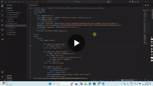 #html #css #amazonclone #frontenddevelopment #projectupdate #learninginpublic #developerjourney | Shyam Kumar Chaurasiya