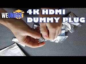 Unboxing 4k HDMI Dummy Plug Virtual Display Emulator Adapter HDMI 1.4