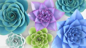 Giant Paper Succulent Flower Templates, Paper Succulent SVG and PDF Templates, Large Paper Flower Backdrop, Instant Download - Etsy