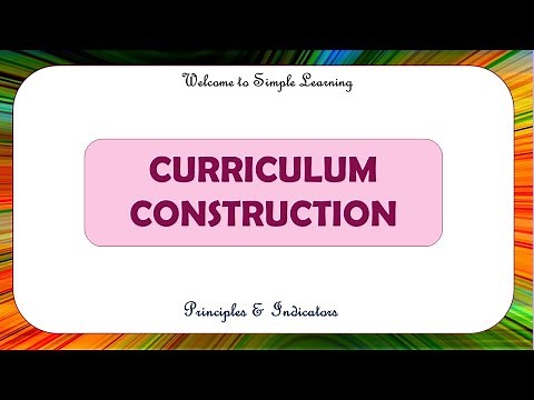 Curriculum Construction