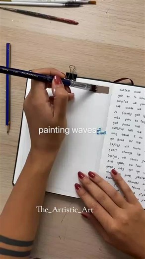 waves painting || #painting #tik_tok_