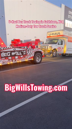 U-Haul Box Truck Towing in Goldsboro, NC | Medium-Duty Tow Truck Service #shorts #boxtruckbusiness