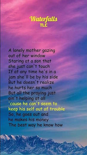 TLC - Waterfalls (Lyrics) #shorts