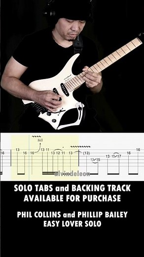 PHIL COLLINS and PHILLIP BAILEY EASY LOVER GUITAR SOLO TABS