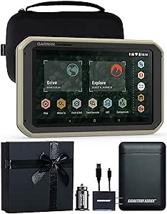 Garmin Overlander Rugged Multipurpose Navigator | On/Off-Road Guidance, Garmin Explore Sync, Preloaded Campsites, Topographic Maps, Multi-GNSS Support, Wireless Connectivity with Signature Gift Bundle