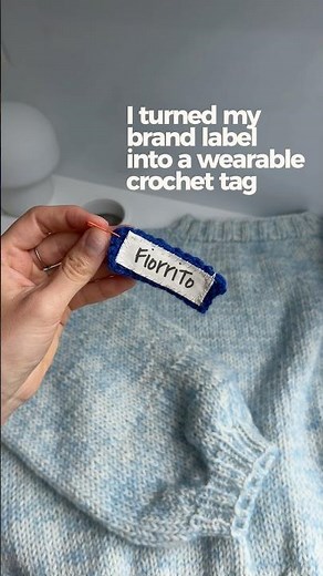 wearable crochet label ✨ DIY craft label idea