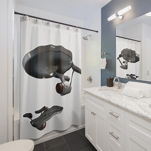 USS Enterprise Shower Curtain | Sci-fi Spaceship Bathroom Décor - Etsy Canada