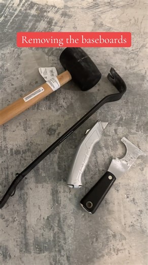 Removing baseboards are easy #homeownership #diy #renovation