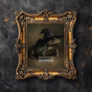 Bewitched Frog | Whimsical, Dark Academia, Occult Art, Digital Download - Etsy
