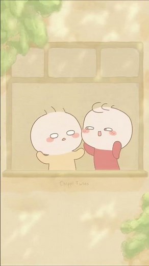 surprise kisses❤️ | chippitwins | cute couple animation | cartoon love | romantic moments | love