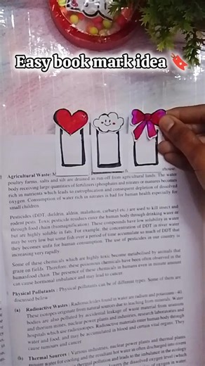 cute and easy book mark idea🔖#shorts # diy