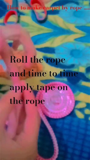easy trick to make carpet by rope 😁😁