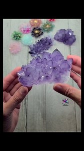 8.5K views · 155 reactions | One of my favorite uses for resin crystals. . Chunky Crystal Rock Silicone Molds on my website juliart-studio.com under HOLO Molds Collection. . #crystals #amethyst #airplant #homedecor #resintips #resinmolds #siliconemold #smallbusiness #resina #resinartist #resinmold #demoldingvideo #demolding #resindemolding | juliart84 | Facebook