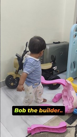 Tiny builder, big imagination! 🥹🛠️ Watch this cute little Bob the Builder moment that will melt