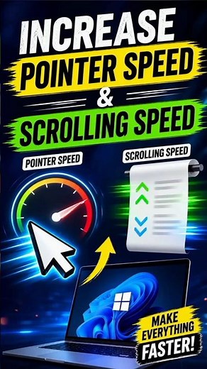 Boost Pointer & Scrolling Speed Instantly ⚡ (Windows Trick).🔥🔥🔥🔥🔥🔥🔥🔥💪💪.