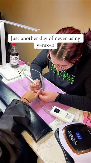 Who needs math when you can do nails 😉🤪 #nail #nailtech #cosmetologyschool