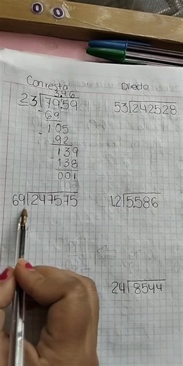 división de 2 cifras con algoritmo #math #matematicasdivertidas #matematicas