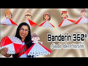 Decoración para Fiestas Patrias ADORNO 360°, MOLDES GRATIS, original y fácil GUIRNALDA| Ghisaine ♥