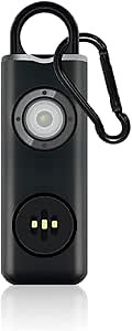 Safe Sound Personal Alarm, 130 dB Loud Siren Song Emergency Security Alarm Keychain with Strobe SOS LED Light, Carabiner,Charging Cable，Sound Safety Siren for Women, Men, Children, Elderly