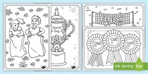 Sports Day Themed Mindfulness Colouring Sheets