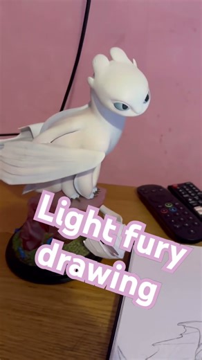 Light fury drawing #music #howtotrainyourdragon #httyd #lightfury #httydfandom #artist #drawing #fyp