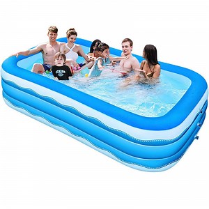 [Hot Item] Large Outdoor Garden Inflatable Swimming Pool Rectangular Blow up Children Inflatable Pool
