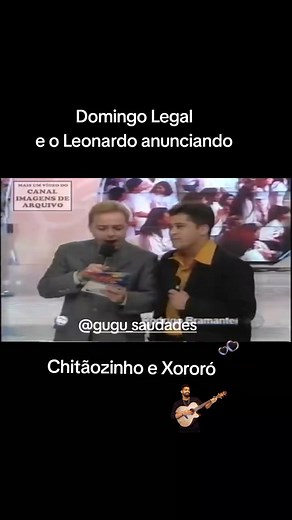 Saudades do Gugu em Domingo Legal com Leonardo