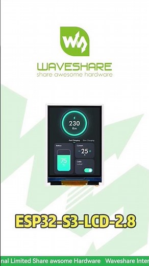 Waveshare ESP32-S3 2.8'' Touch LCD Features，Smooth UI with 2.8” touchscreen，Multiple interfaces