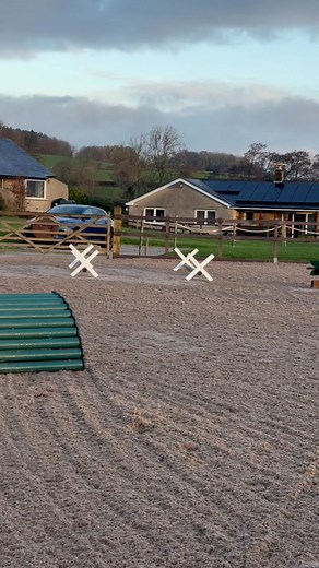 Arena eventing course, all set up. Thank you Fleets Farm Equestrian. Curving lines, angles, skinnies. We will be working balance, rhythm, lines. I will be running these days once a month. 😁 xx | Pam Prickett Equestrian Coach