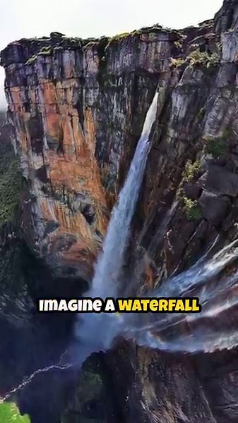 “Angel Falls 🌍💧 The World’s Tallest Waterfall Explained in 30s!”