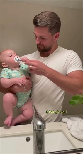 Dad vs Baby's First Toothbrushing Adventure