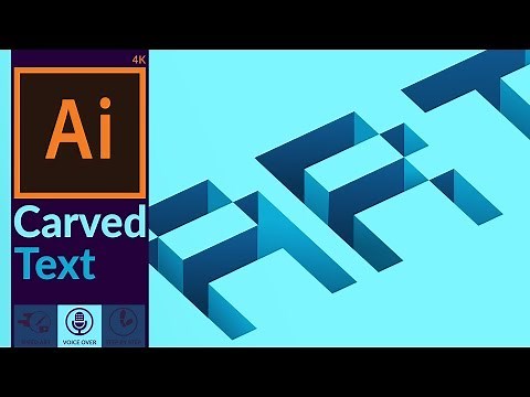 3D Carved Text Effect in Adobe Illustrator | Tutorial