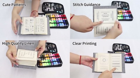 Stitch Book, SEILETOO Embroidery Stitch Book, DIY Sewing Books, Embroidery Books of Stitches, Sewing Books for Beginners and Enthusiast,