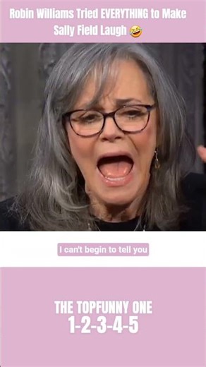 Robin Williams Tried EVERYTHING to Make Sally Field Laugh 🤣 #viral #funny #comedy #interview #shrots