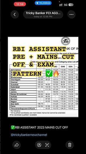 RBI ASSISTANT Cut off Pre + Mains & exam pattern #rbiassistantmainscutoff #rbiassistantexampattern