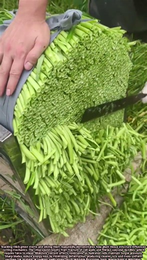 Scientific Analysis of Cutting Thick Green Plant Stems Mechanics