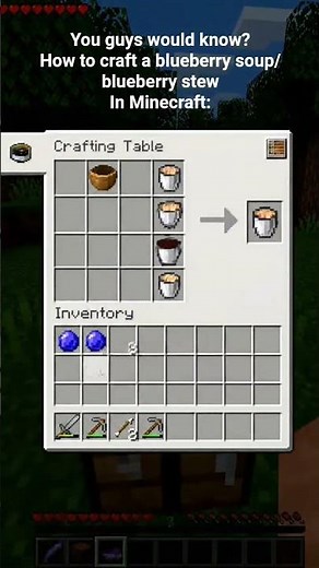 How to craft Blueberry Soup in Minecraft: Java edition ( #minecraftjavaedition )