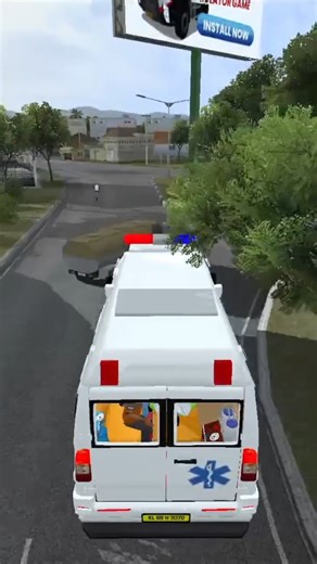 bus simulator indonesia me ambulance accident #bussid #ambulancegames #shorts