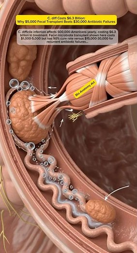 C. diff Costs $6.3 Billion: Why $5,000 Fecal Transplant Beats $30,000 Antibiotic Failures