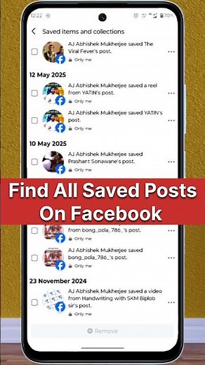How to Find All Your Saved Posts on Facebook #facebook #shorts