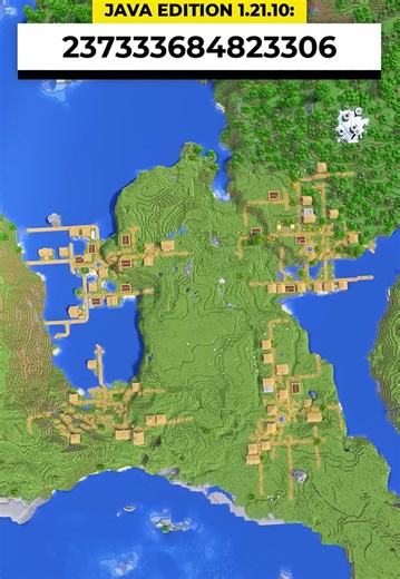 Minecraft seed with four villages at spawn | Ultimate exploration seed