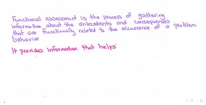 SOLVED: What is a functional behavioral assessment (FBA)? | Numerade