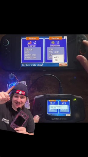 Someone found a way to link the GBA to the switch 2 to trade pokemon! #pokemon #switch2 #gba #nintendo #