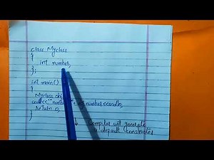 Default Constructor in C++ / Types of Constructor/ Object Oriented Programming Lectures