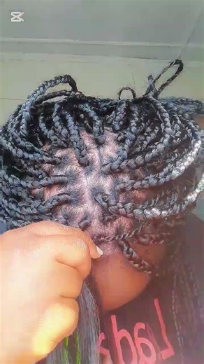 How to do box braids on yourself #braids #hairstyles #naturalhair#boxbraids #tutorial