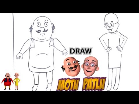 How to Draw Motu Patlu Cartoon | Motu Patlu Drawing | Easy Pencil Drawing