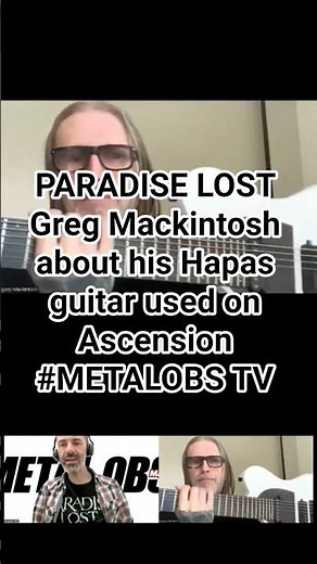 Guitarist Greg Mackintosh (PARADISE LOST) about his Hapas guitar #paradiselost #doommetal #metalobs
